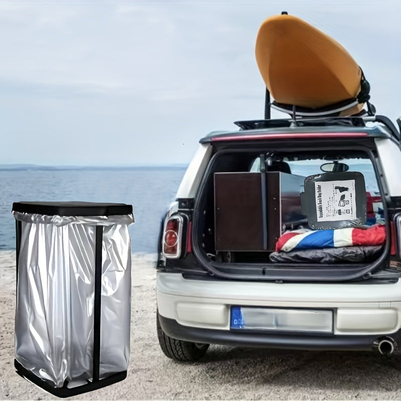 Regulowany Składany Uchwyt na Worki na Śmieci – Trójczłonowy Stojak z Regulacją Wysokości do Użytku w Domu lub na Zewnątrz