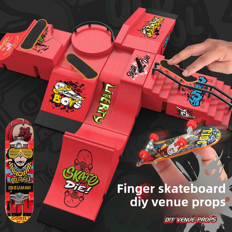 MiniRamp Finger Skatepark – Joacă Creativă și Antrenament de Abilități
