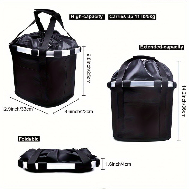 Coș pliabil pentru bicicletă – capacitate mare și rezistență solidă pentru biciclete și animale