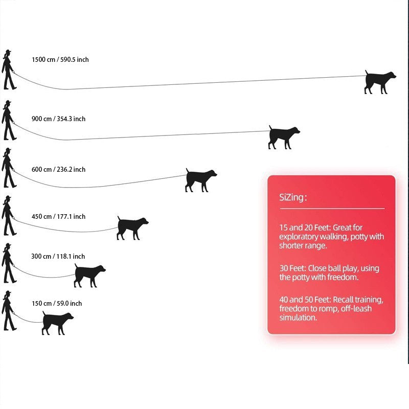 Lesă lungă din nailon pentru câine – Ideală pentru antrenament și activități în aer liber