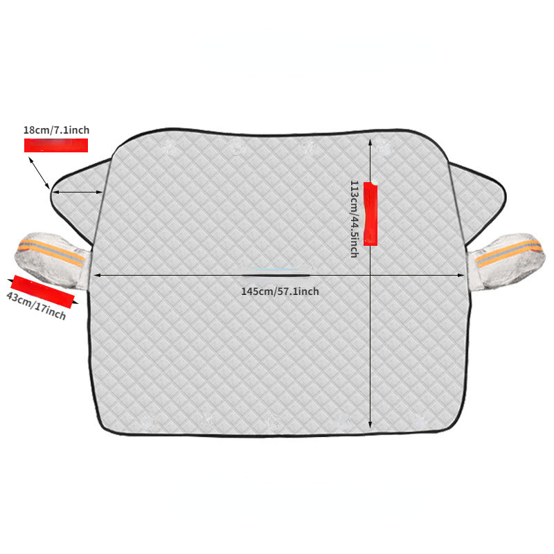 Uniwersalna Osłona na Przednią Szybę Samochodu – Ochrona przed Słońcem i Śniegiem