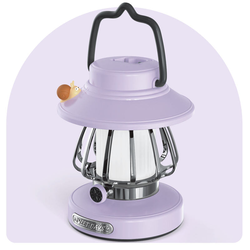 SnailGlow Hordozható Kemping Lámpa – USB-n Tölthető Éjszakai Lámpa