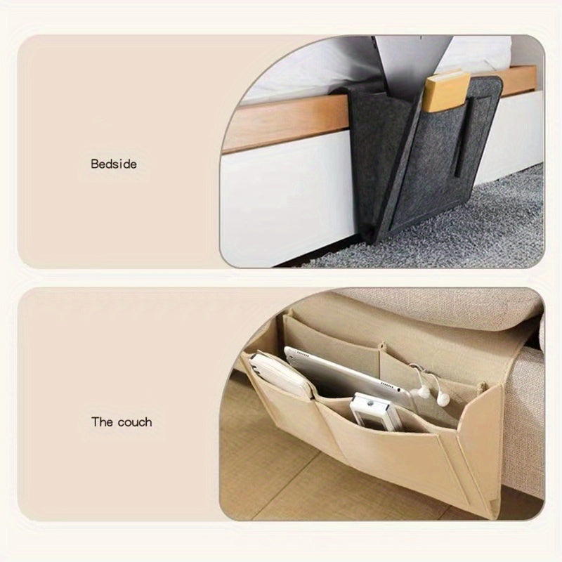 Skrzynka na rzeczy z filcu – Przejrzysta i dostępna obok łóżka lub kanapy