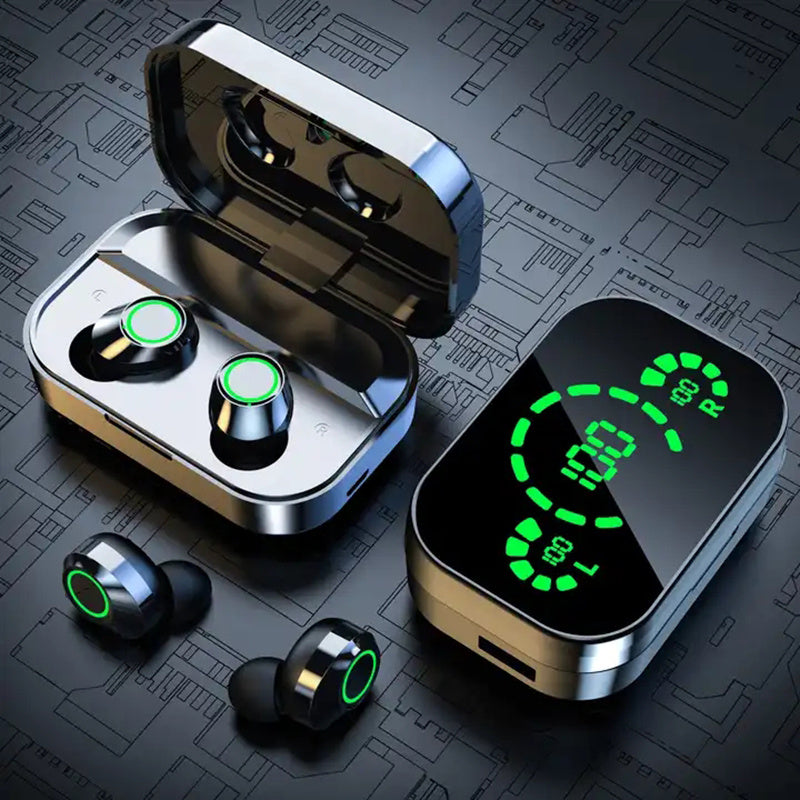 Căști Stereo Wireless cu Toc de Încărcare – Sportive, Confortabile și Sunet de Înaltă Calitate