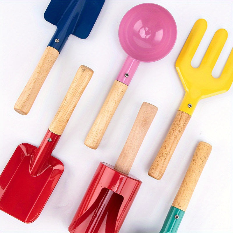 Set colorat de unelte de grădinărit și nisip pentru copii – Set de jucării pentru utilizare în aer liber și în grădină