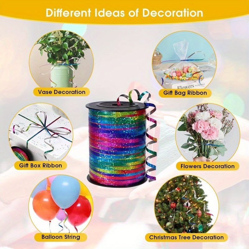 Set de panglici holografice pentru ondulat – Ideal pentru decorarea petrecerilor și ambalarea cadourilor