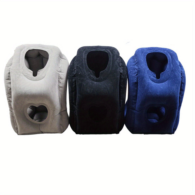 Nadmuchiwany Poduszka Podróżna na Szyję z Wycięciem w Kształcie Serca – Kompaktowa i Możliwa do Prania