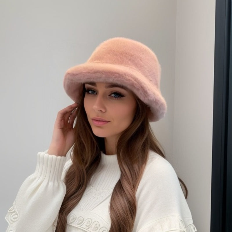 Fleur téli kalap – luxus műszőrme fülvédővel
