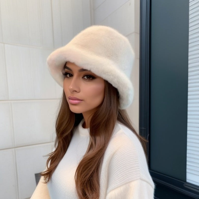 Fleur téli kalap – luxus műszőrme fülvédővel