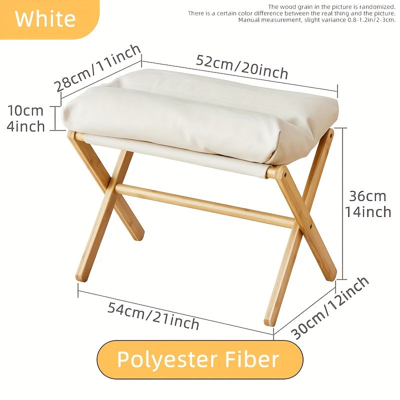 Lekki Składany Podnóżek z Bambusa – Wygodny i Praktyczny do Użytku w Domu i Biurze