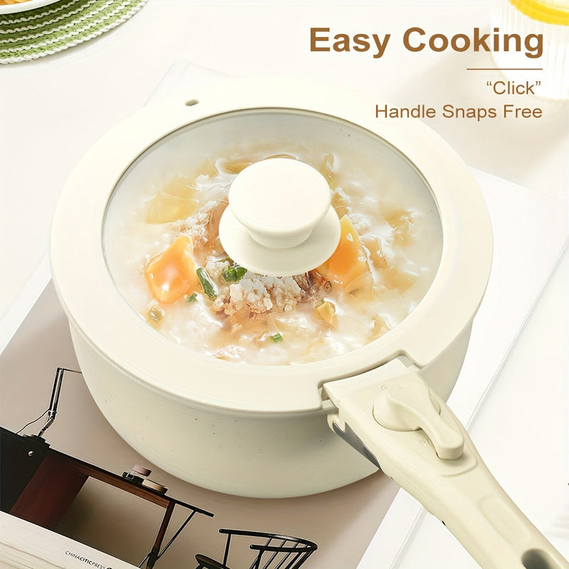 Set de vase ceramice cu 17 elemente – inclusiv mânere detașabile și friteuză adâncă