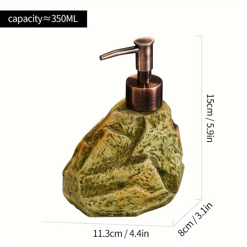 Rustykalny dozownik do mydła w stylu kamienia – Funkcjonalny i klimatyczny