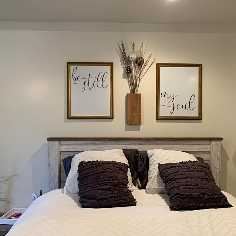 Rustykalny Drewniany Wazon Ścienny - Naturalna Atmosfera dla Każdego Wnętrza