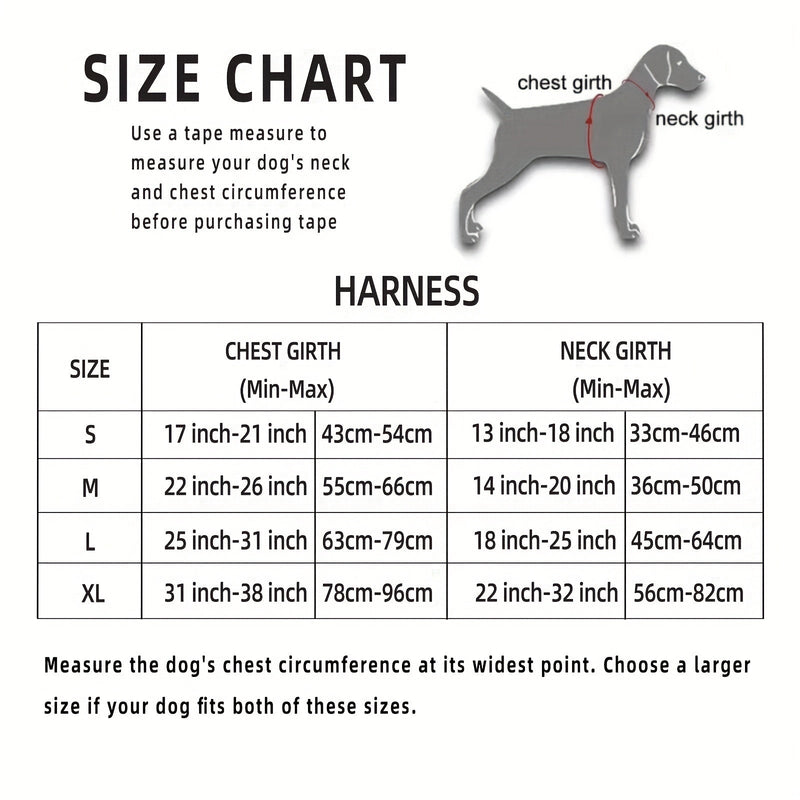 Ham reflectorizant pentru câini cu set de lese - Reglabil și sigur pentru plimbări și dresaj