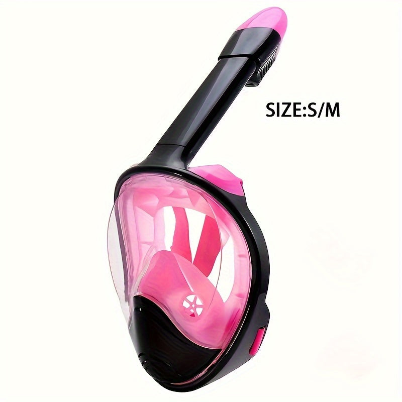 Mască de snorkeling pentru față întreagă – vedere panoramică de 180° și montare cameră pentru experiențe excelente sub apă