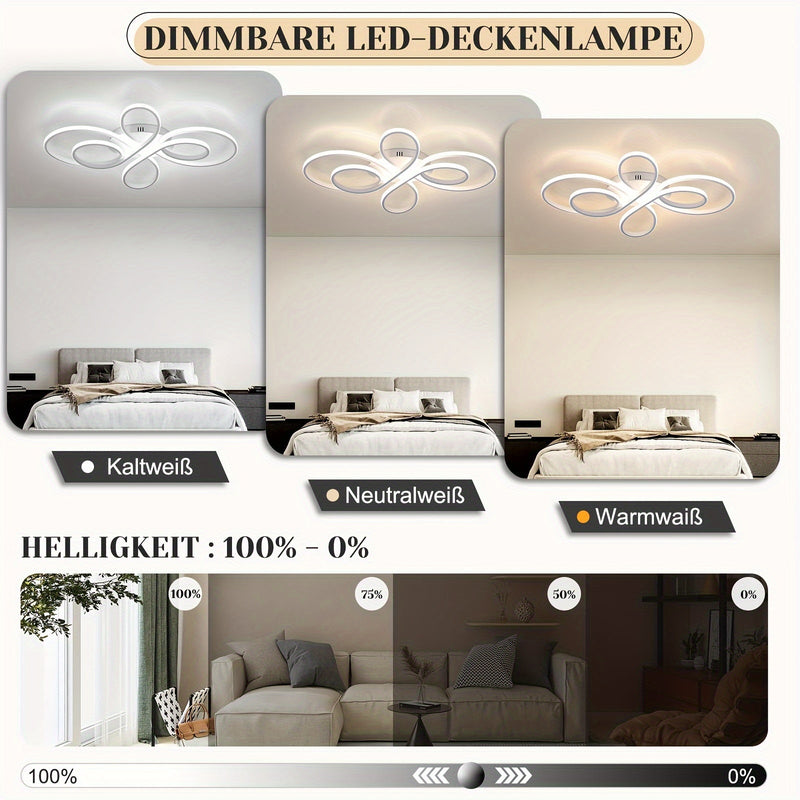 Lampa sufitowa LED 90W – Duża średnica i ściemniana