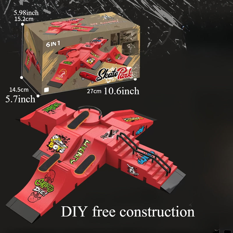 MiniRamp Finger Skatepark – Joacă Creativă și Antrenament de Abilități