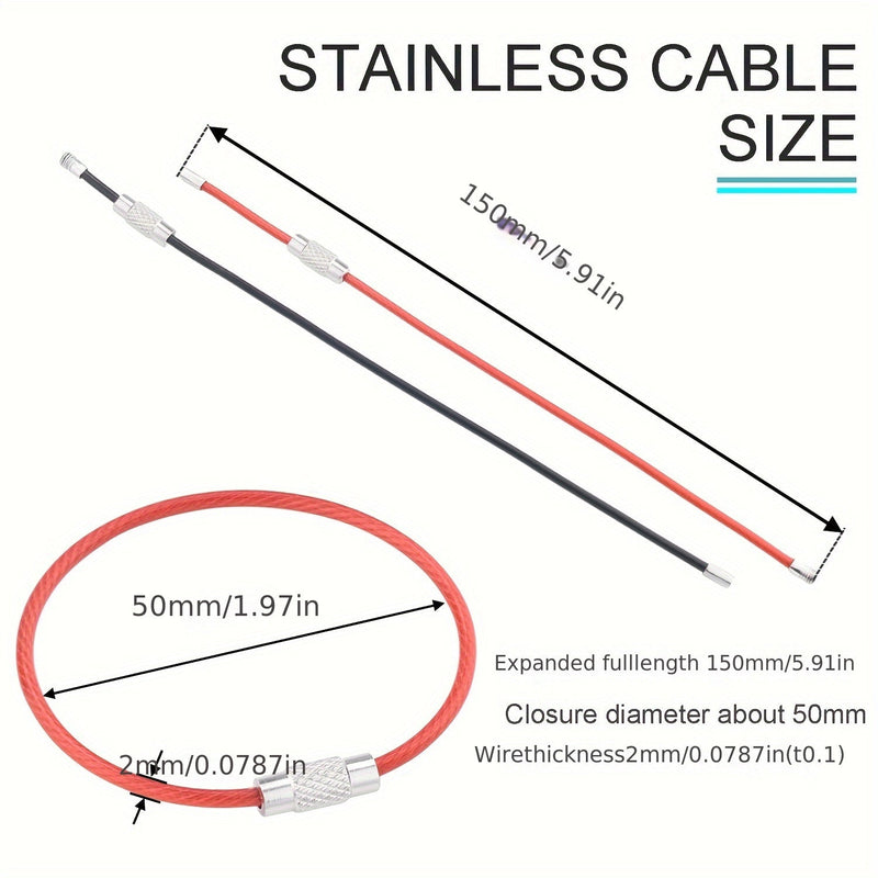 Set de brelocuri din oțel – Brelocuri rezistente pentru chei pentru călătorii și activități în aer liber
