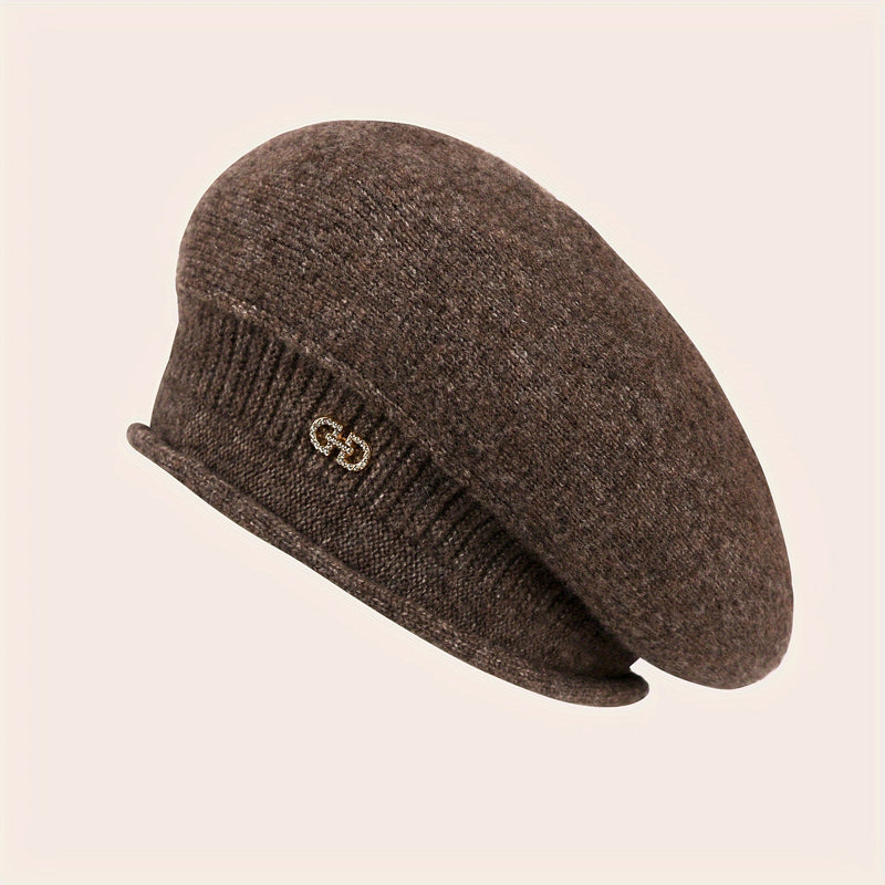 Stylowy Kaszmirowy Beret dla Kobiet - Elegancja i Ciepło na Zimę