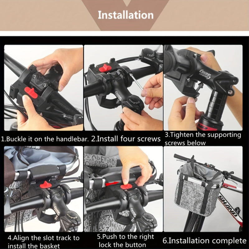 Coș pliabil pentru bicicletă – capacitate mare și rezistență solidă pentru biciclete și animale