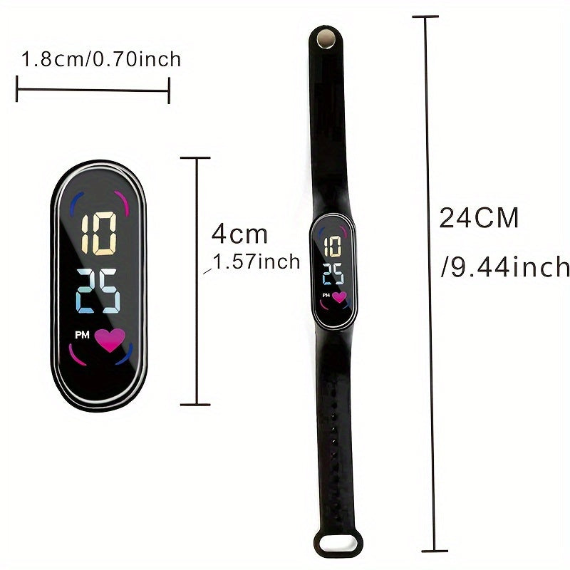 Ceas luminos pentru copii - Ecran LED colorat și design sportiv