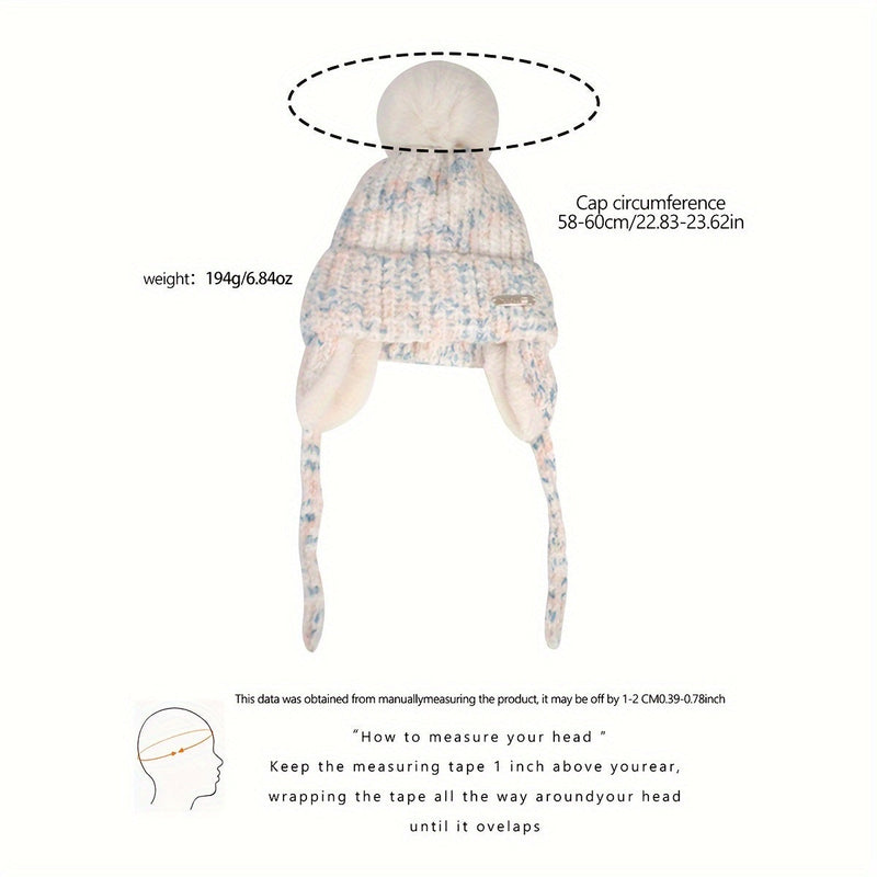 Olivia Căciulă Caldă de Iarnă – Căciulă Tricotată cu Fleece și Urechi