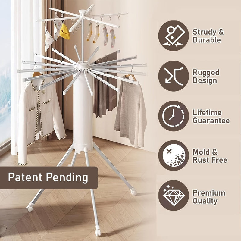 Cylindryczny Stojak na Pranie Octopus – Przenośny i Rozszerzalny