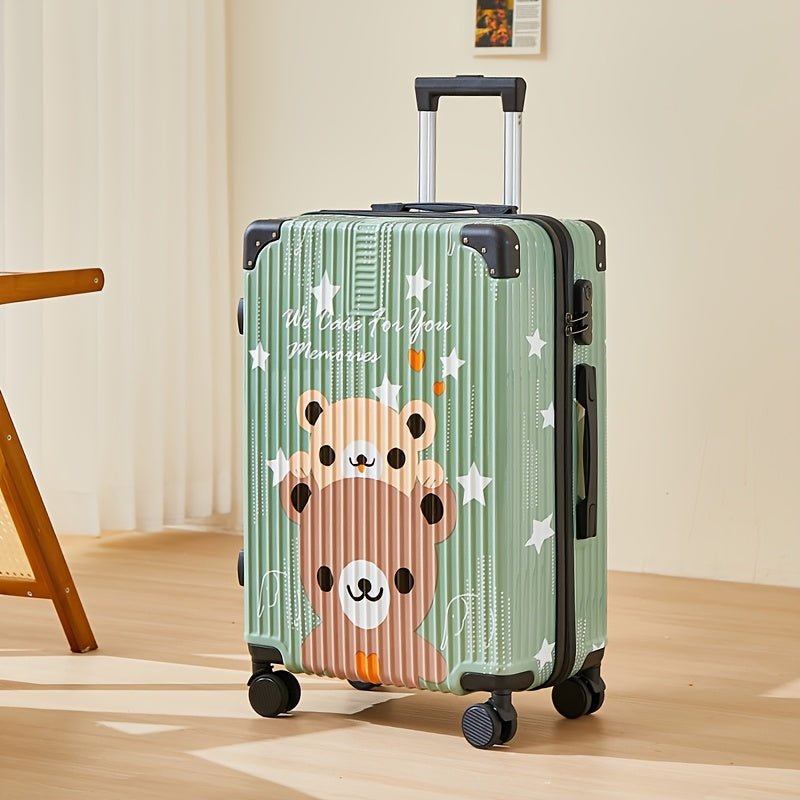 Luxusos Graffiti bőrönd űrmotívummal – 24 hüvelykes repülőtéri bőrönd forgó kerekekkel és TSA zárral