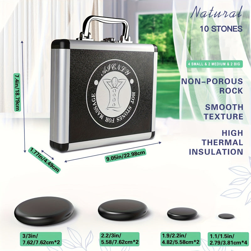 Profesjonalny Zestaw do Masażu Gorącymi Kamieniami – Komplet z Podgrzewaczem