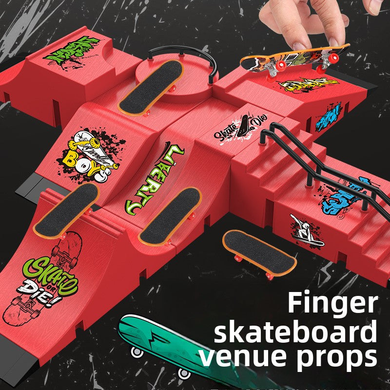MiniRamp Finger Skatepark – Joacă Creativă și Antrenament de Abilități