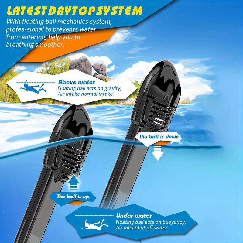 Mască de snorkeling pentru față întreagă – vedere panoramică de 180° și montare cameră pentru experiențe excelente sub apă