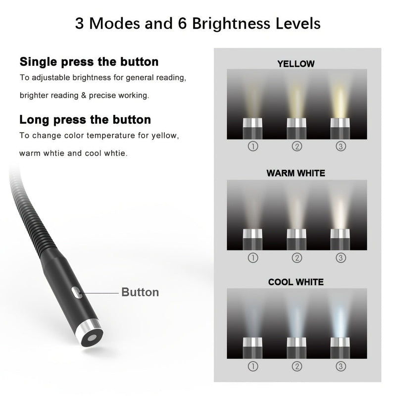 FlexLight Neklamp – Wygodne i Regulowane Światło do Każdej Aktywności