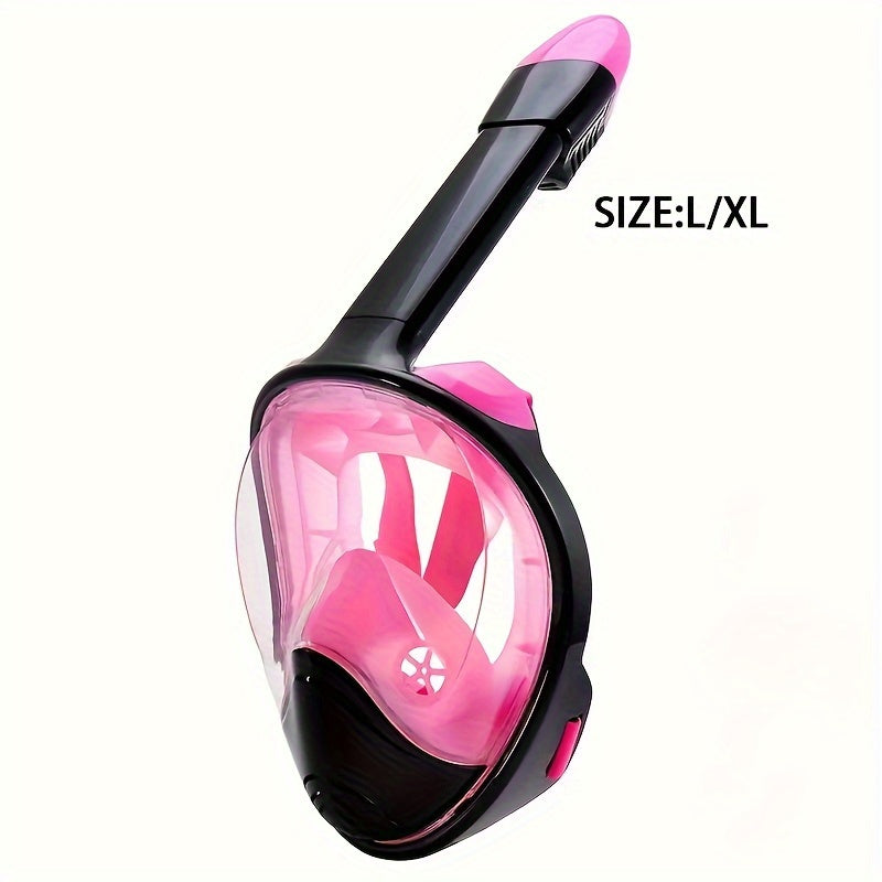 Mască de snorkeling pentru față întreagă – vedere panoramică de 180° și montare cameră pentru experiențe excelente sub apă