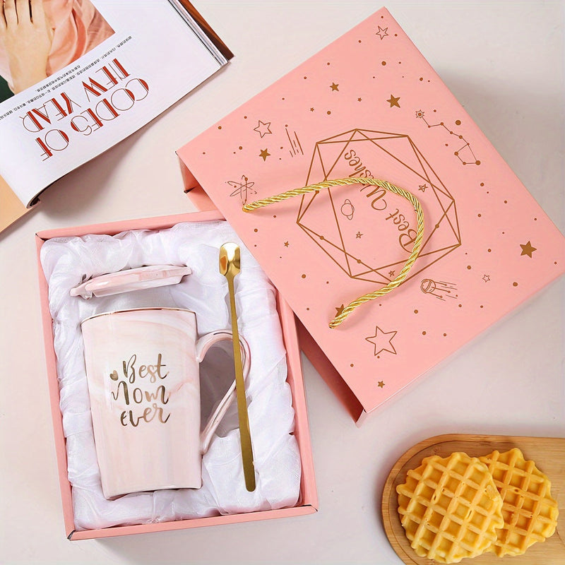 Set de căni din marmură cu imprimeu auriu – cadou ideal de Ziua Mamei