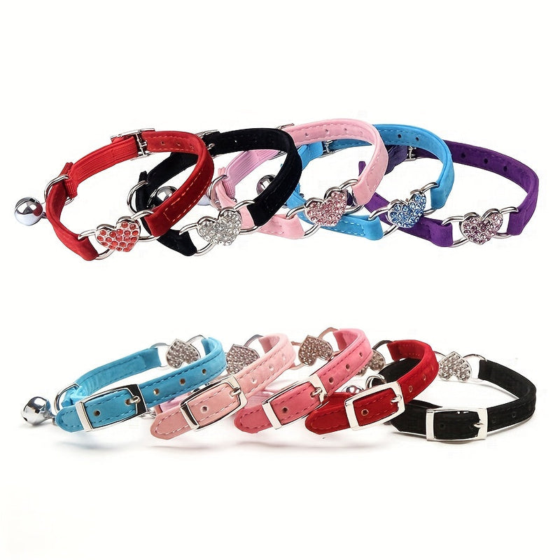 Lśniąca Serce Kocie Obroża – Dodaj Luksusowy Akcent do Wyglądu Twojego Kota