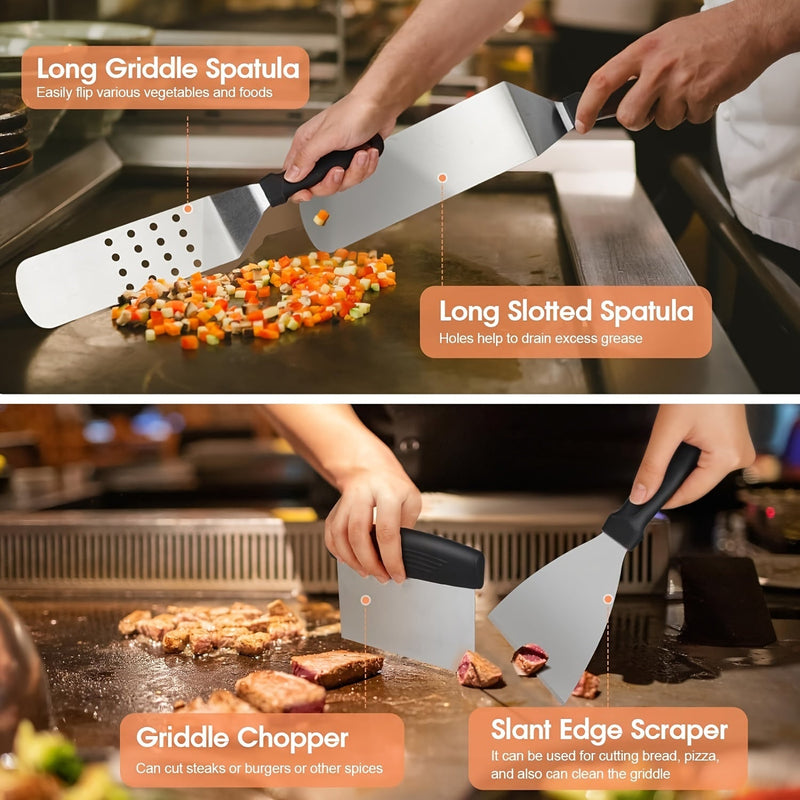 Set de 20 de unelte pentru grătar din oțel inoxidabil – Tot ce ai nevoie pentru grătarul perfect