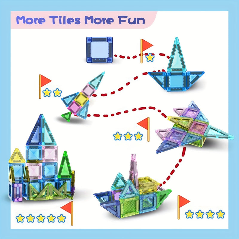 Mini set de blocuri magnetice de construcție – joacă compactă și versatilă