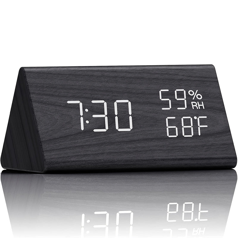 TriWood LED Ceas deșteptător – Design funcțional și minimalist