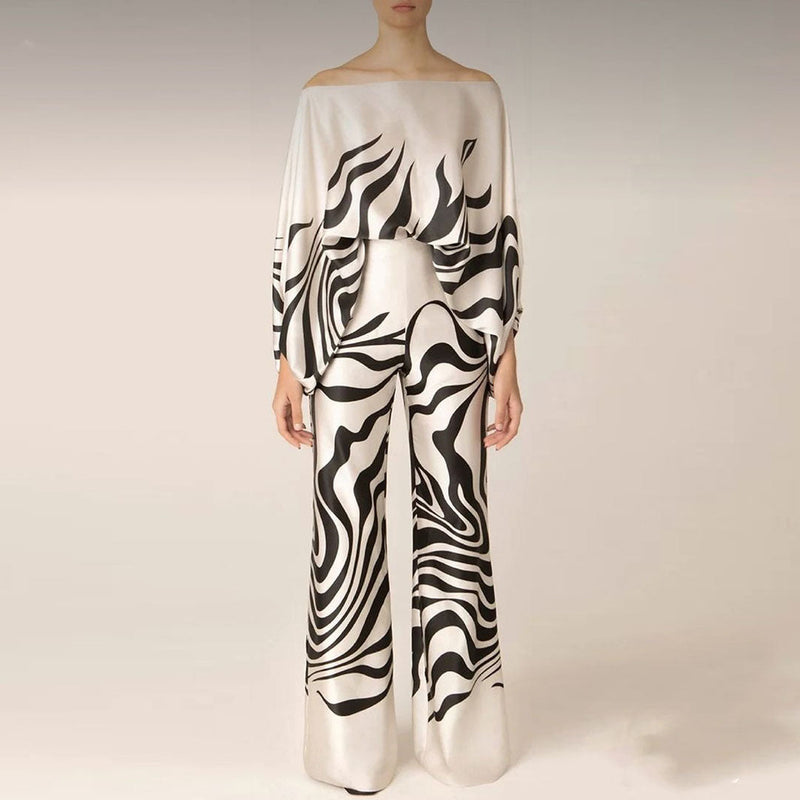 Elegancki Dwuczęściowy Zestaw Satynowy dla Kobiet – Kobiecy i Elegancki