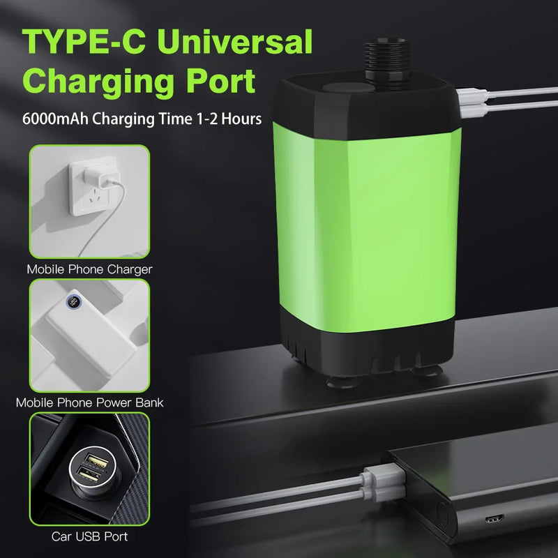 Mobilny Zestaw Prysznicowy do Kempingu – Z Wyświetlaczem Cyfrowym i Regulowanym Przepływem Wody dla Poszukiwaczy Przygód