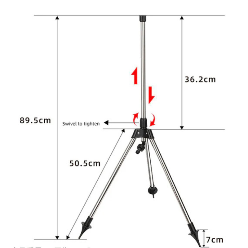 Pulverizator de grădină cu rotație de 360 de grade și unghi reglabil – Instrument eficient pentru irigare