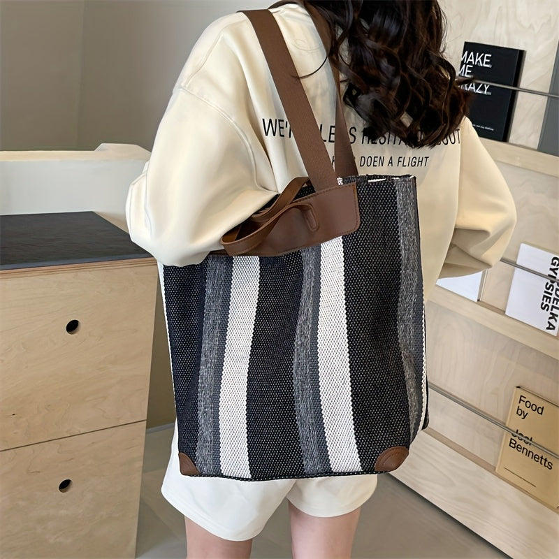 MetroStripe Casual Tote – Funkcjonalność i Design