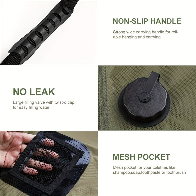 SunnyFlow Prysznic słoneczny – Praktyczny, Bez wycieków i z Termometrem