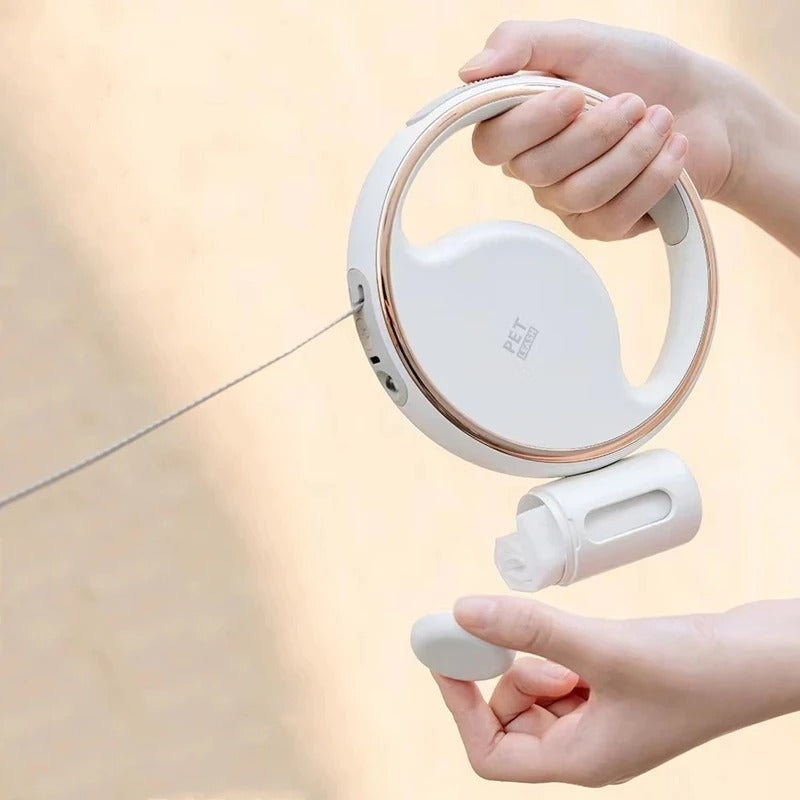 Automatyczna smycz dla psa LED – Ergonomiczny uchwyt i światło bezpieczeństwa