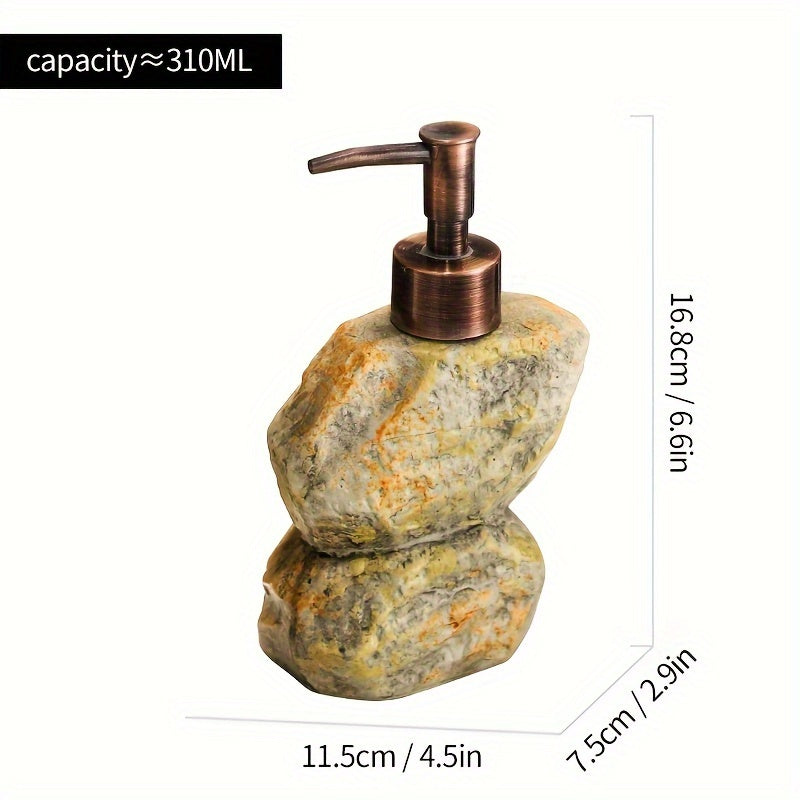 Rustykalny dozownik do mydła w stylu kamienia – Funkcjonalny i klimatyczny