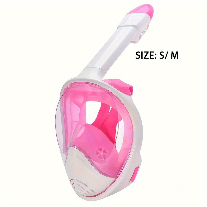 Mască de snorkeling pentru față întreagă – vedere panoramică de 180° și montare cameră pentru experiențe excelente sub apă