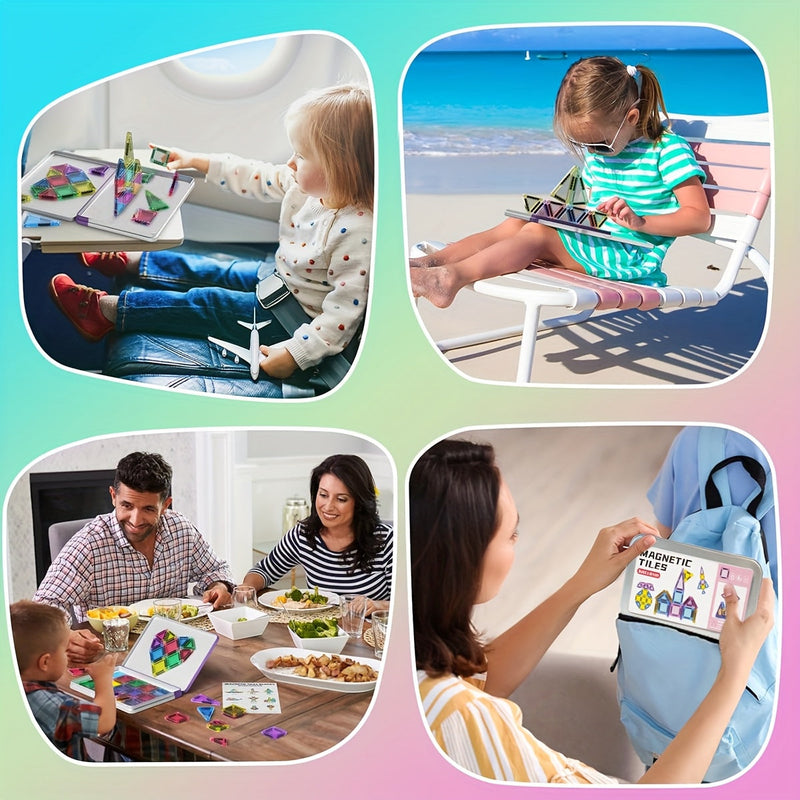Mini set de blocuri magnetice de construcție – joacă compactă și versatilă