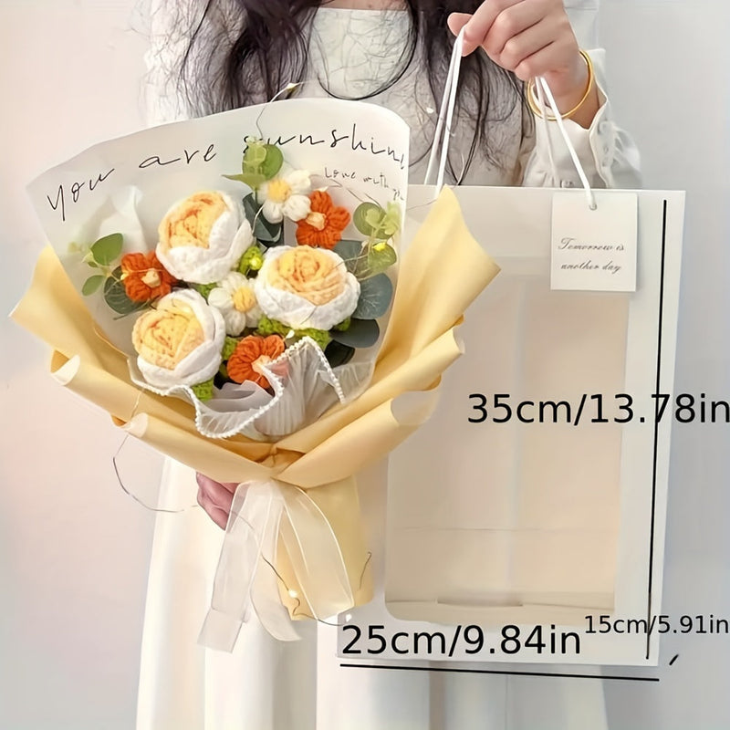 Kézzel Készített Horgolt Virágcsokor – Tökéletes Ajándék Anyák Napjára