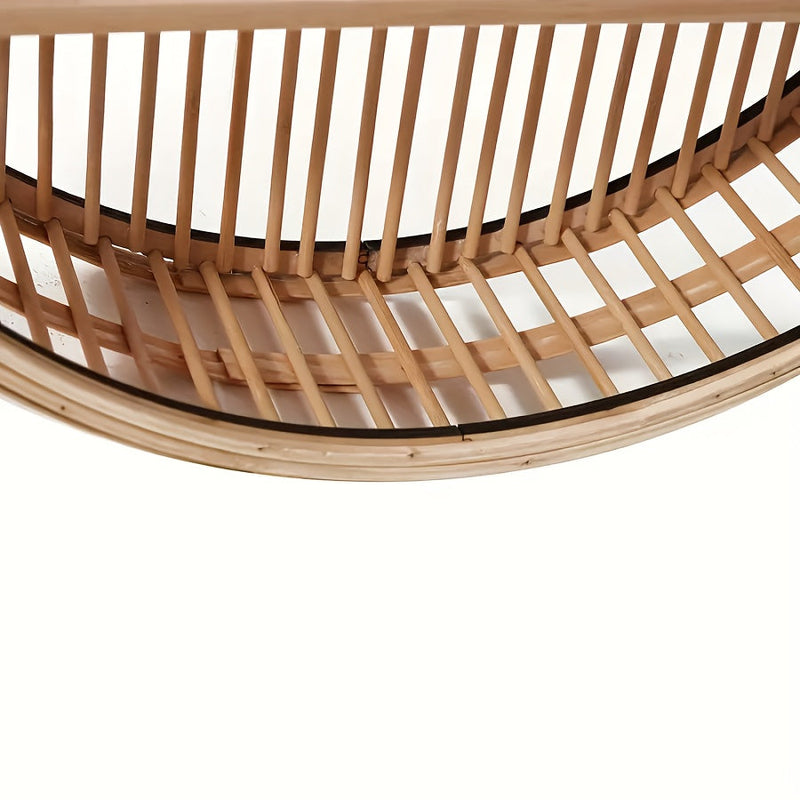 Ręcznie Wykonana Półka Ścienna z Bambusa - Unikalny Okrągły Design do Stylowego Przechowywania