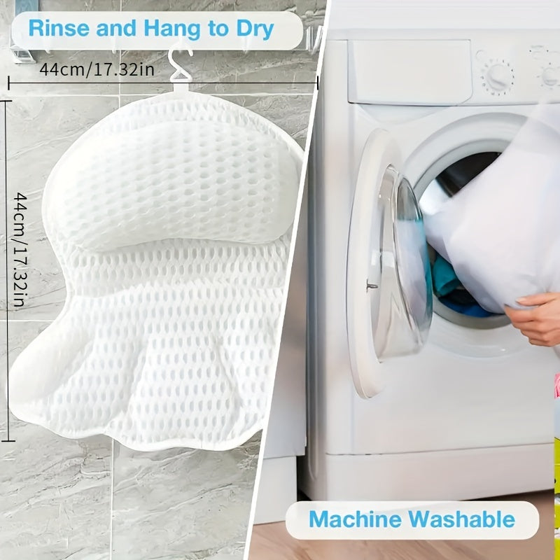 LuxieSpa 4D Luksusowa Poduszka do Wanny - Oddychająca Poduszka z Wsparciem dla Szyi i Pleców na Relaksującą Kąpiel